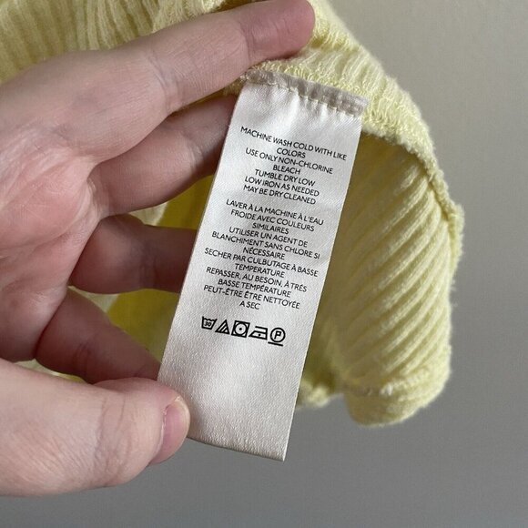 We The Free Sz XL Yellow Ribbed Knit Sweetheart Neck Corset Style Boss Babe Tank - Picture 7 of 9